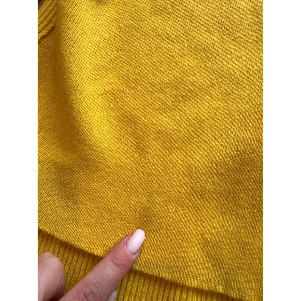 Stella McCartney Yellow Ribbed Bell Sleeve Knit‎ Sweater Size 36 S Designer
